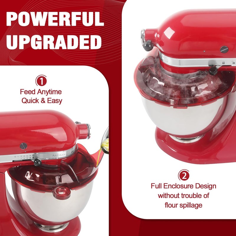 JAYOBGO Pouring Shield for KitchenAid Tilt Head 4.5-5QT Mixer Stainless Steel Bowls (Only),Food Grade Pouring Shield Mixers Bowl Cover Splash Guard for Kitchen aid Accessories and Attachments,Upgraded - Image 4